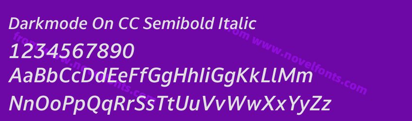 Darkmode On CC Semibold ItalicPreview Darkmode On CC Semibold ItalicPreview