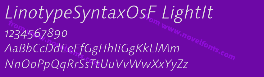 LinotypeSyntaxOsF LightItPreview