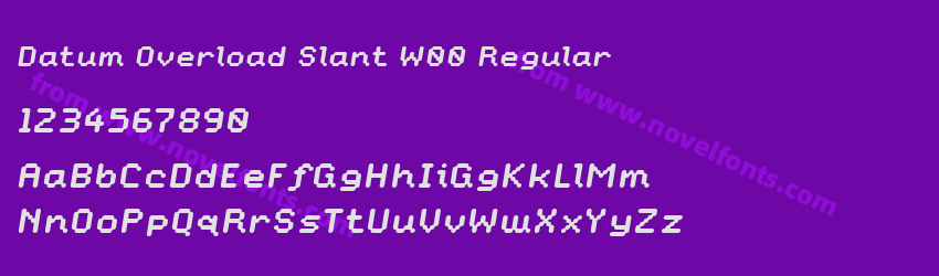 Datum Overload Slant W00 RegularPreview Datum Overload Slant W00 RegularPreview