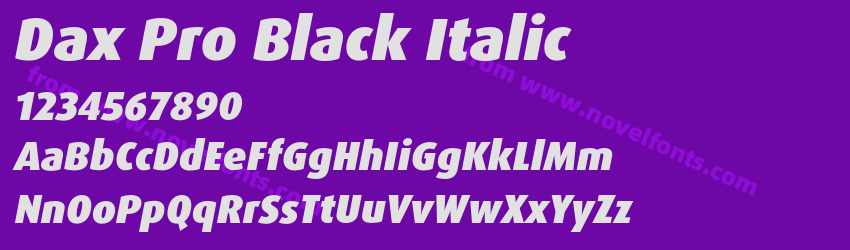 Dax Pro Black ItalicPreview Dax Pro Black ItalicPreview