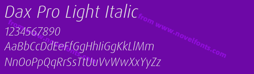 Dax Pro Light ItalicPreview