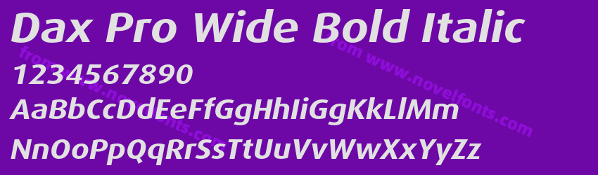 Dax Pro Wide Bold ItalicPreview Dax Pro Wide Bold ItalicPreview