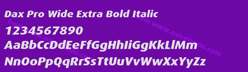 Dax Pro Wide Extra Bold ItalicPreview
