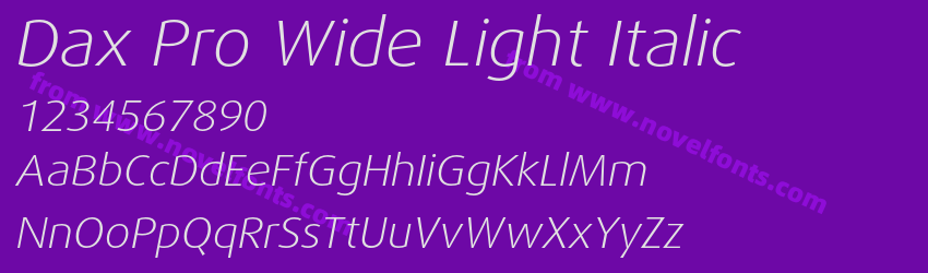Dax Pro Wide Light ItalicPreview Dax Pro Wide Light ItalicPreview