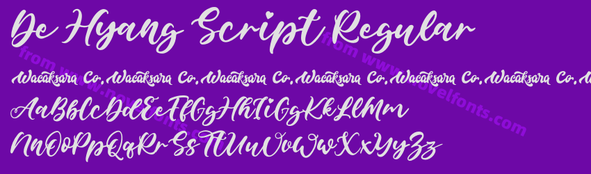 De Hyang Script RegularPreview De Hyang Script RegularPreview