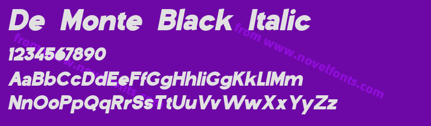 De Monte Black ItalicPreview