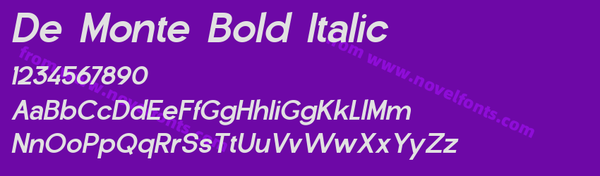 De Monte Bold ItalicPreview De Monte Bold ItalicPreview