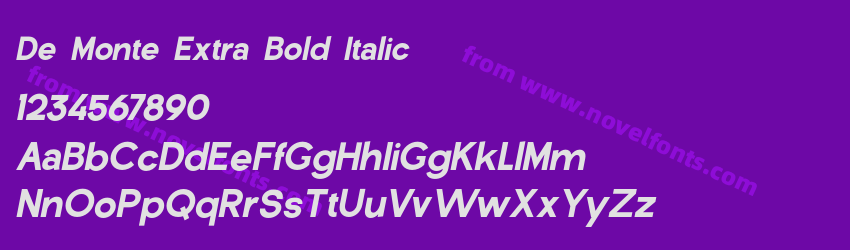 De Monte Extra Bold ItalicPreview