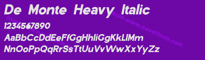 De Monte Heavy ItalicPreview De Monte Heavy ItalicPreview