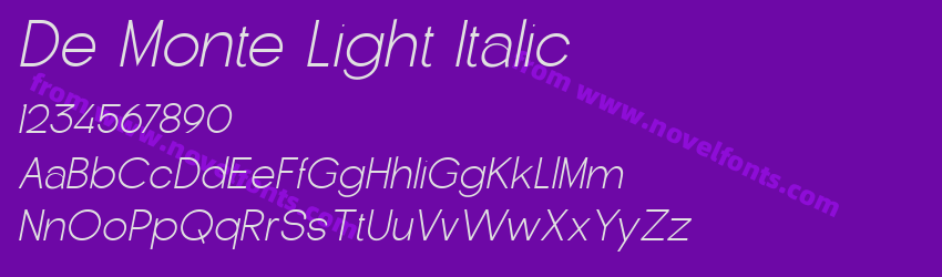 De Monte Light ItalicPreview De Monte Light ItalicPreview