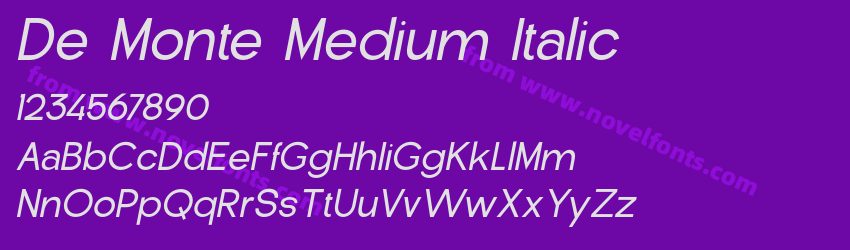 De Monte Medium ItalicPreview