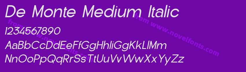 De Monte Medium ItalicPreview