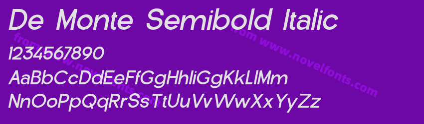 De Monte Semibold ItalicPreview De Monte Semibold ItalicPreview