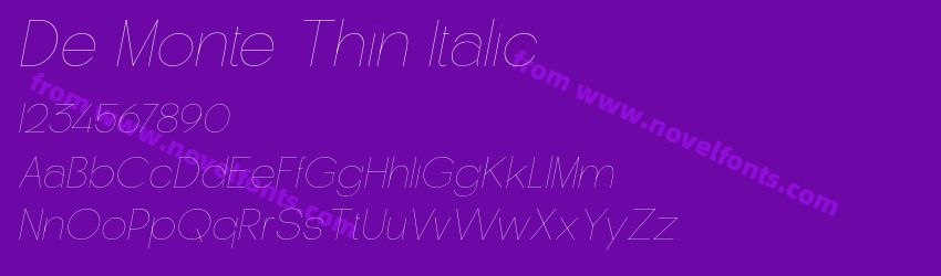 De Monte Thin ItalicPreview De Monte Thin ItalicPreview