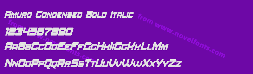 Amuro Condensed Bold ItalicPreview