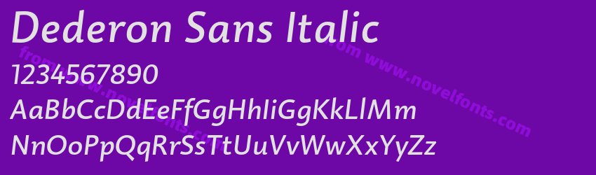 Dederon Sans ItalicPreview Dederon Sans ItalicPreview