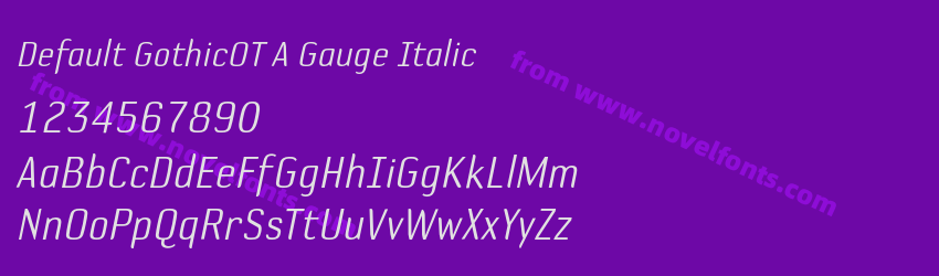 Default GothicOT A Gauge ItalicPreview Default GothicOT A Gauge ItalicPreview
