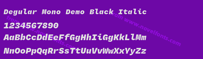 Degular Mono Demo Black ItalicPreview Degular Mono Demo Black ItalicPreview