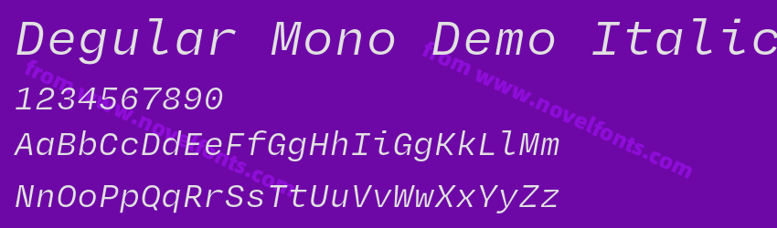 Degular Mono Demo ItalicPreview