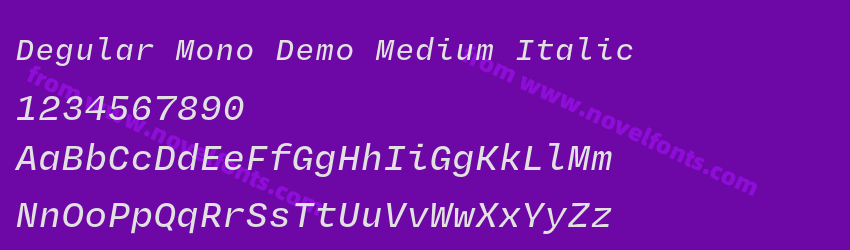 Degular Mono Demo Medium ItalicPreview Degular Mono Demo Medium ItalicPreview