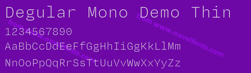 Degular Mono Demo ThinPreview Degular Mono Demo ThinPreview