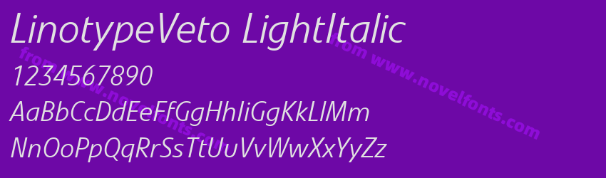 LinotypeVeto LightItalicPreview