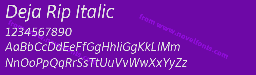 Deja Rip ItalicPreview Deja Rip ItalicPreview