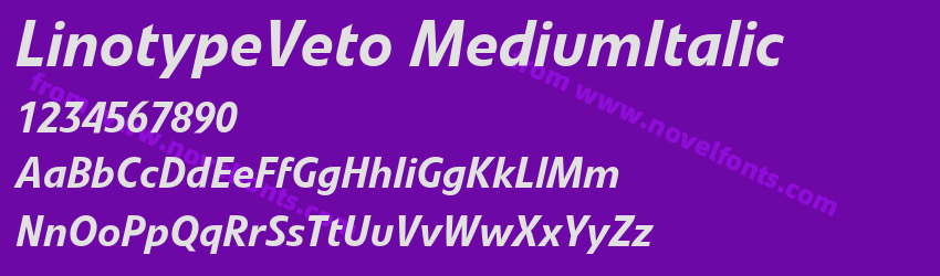 LinotypeVeto MediumItalicPreview