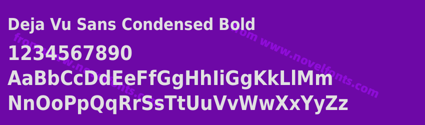 Deja Vu Sans Condensed BoldPreview Deja Vu Sans Condensed BoldPreview
