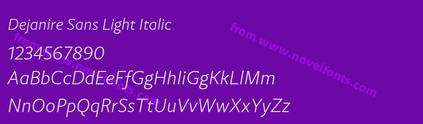 Dejanire Sans Light ItalicPreview Dejanire Sans Light ItalicPreview