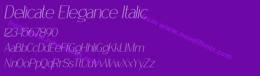 Delicate Elegance ItalicPreview Delicate Elegance ItalicPreview