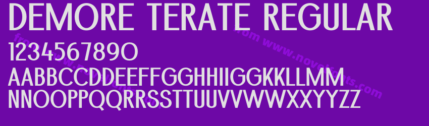 Demore Terate RegularPreview Demore Terate RegularPreview