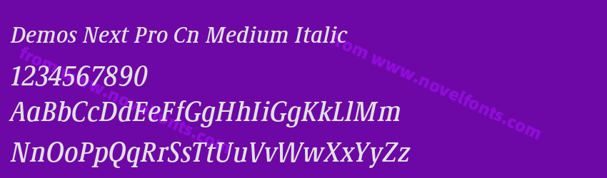 Demos Next Pro Cn Medium ItalicPreview Demos Next Pro Cn Medium ItalicPreview