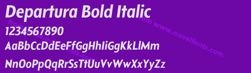 Departura Bold ItalicPreview