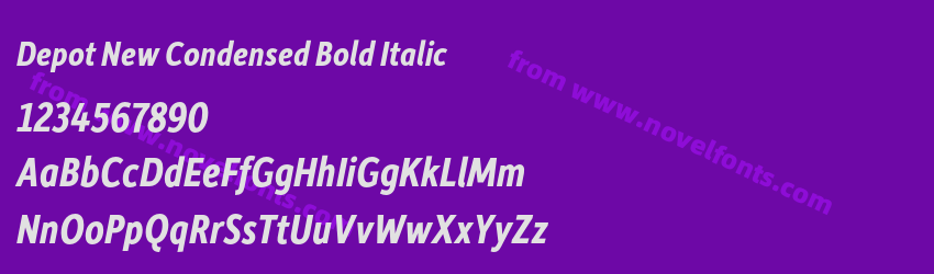Depot New Condensed Bold ItalicPreview