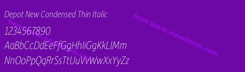 Depot New Condensed Thin ItalicPreview