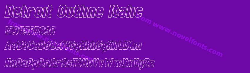 Detroit Outline ItalicPreview