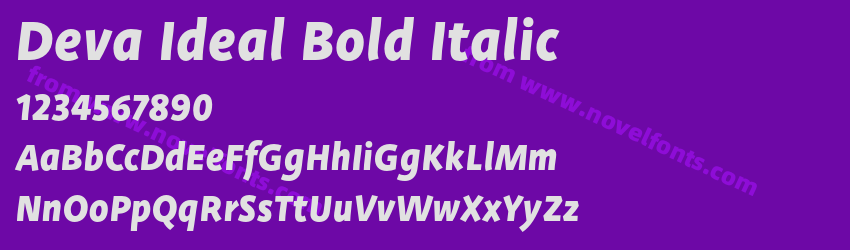 Deva Ideal Bold ItalicPreview