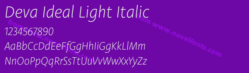 Deva Ideal Light ItalicPreview