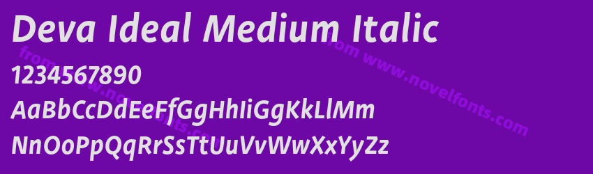 Deva Ideal Medium ItalicPreview