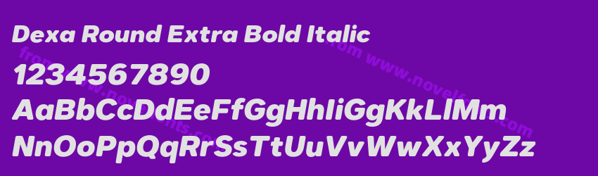 Dexa Round Extra Bold ItalicPreview