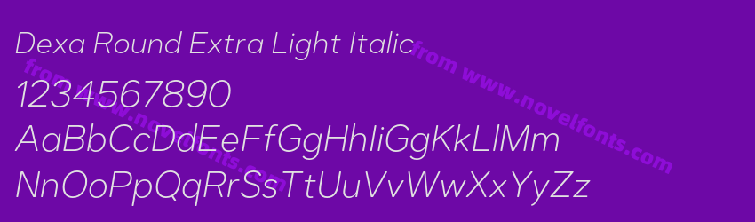 Dexa Round Extra Light ItalicPreview