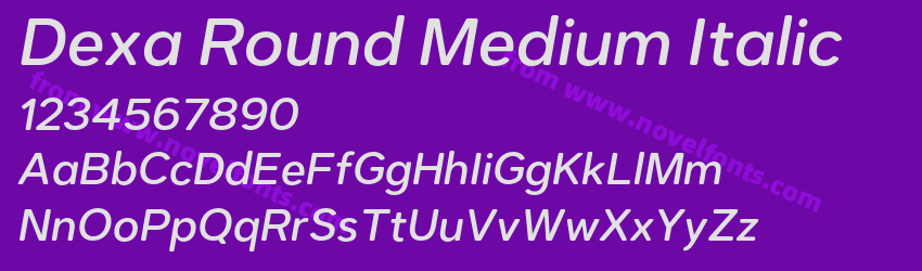 Dexa Round Medium ItalicPreview