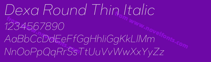 Dexa Round Thin ItalicPreview