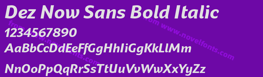 Dez Now Sans Bold ItalicPreview