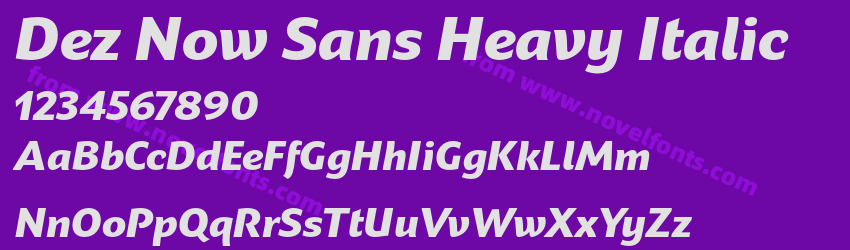 Dez Now Sans Heavy ItalicPreview