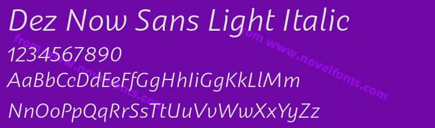 Dez Now Sans Light ItalicPreview