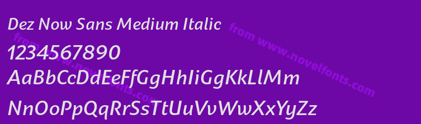 Dez Now Sans Medium ItalicPreview