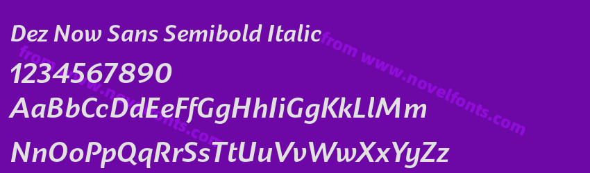 Dez Now Sans Semibold ItalicPreview Dez Now Sans Semibold ItalicPreview