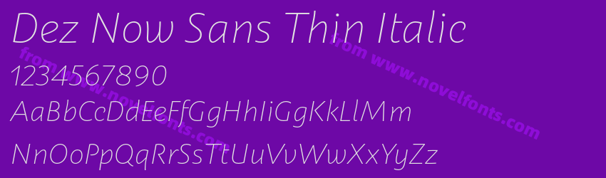 Dez Now Sans Thin ItalicPreview